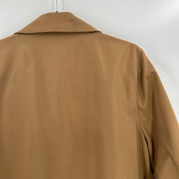 DENNIS BASSO Brown Tan Black Leopard Print Mid Length Utility Jacket Size Medium - Picture 8 of 8